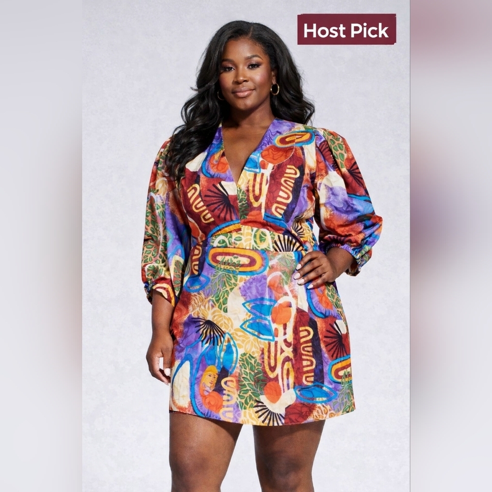 Goo Goo for Bar III Dress – Size 3X – Bold Abstract Print